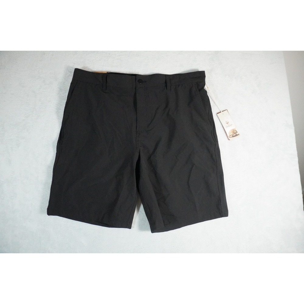 Panama Jack Mens Hybrid 9" Shorts 4 Way 38 Stretch Quick Drying Outdoor Black
